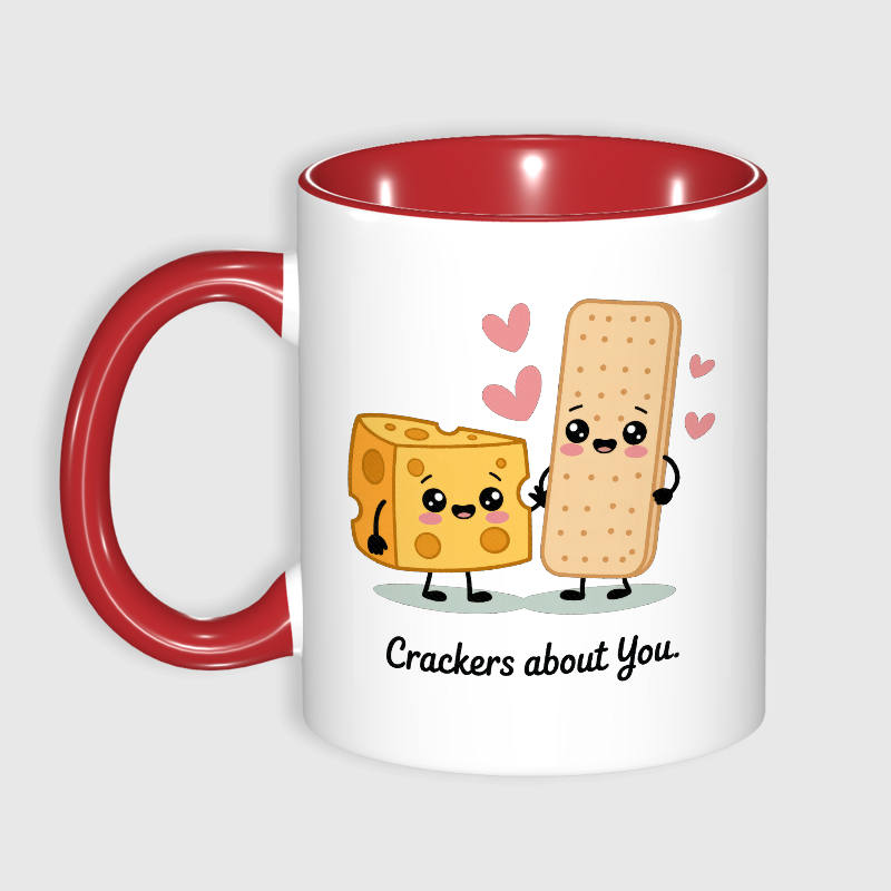 11oz Funny Cheese Cracker Pun Mug for Couples Valentine Gift