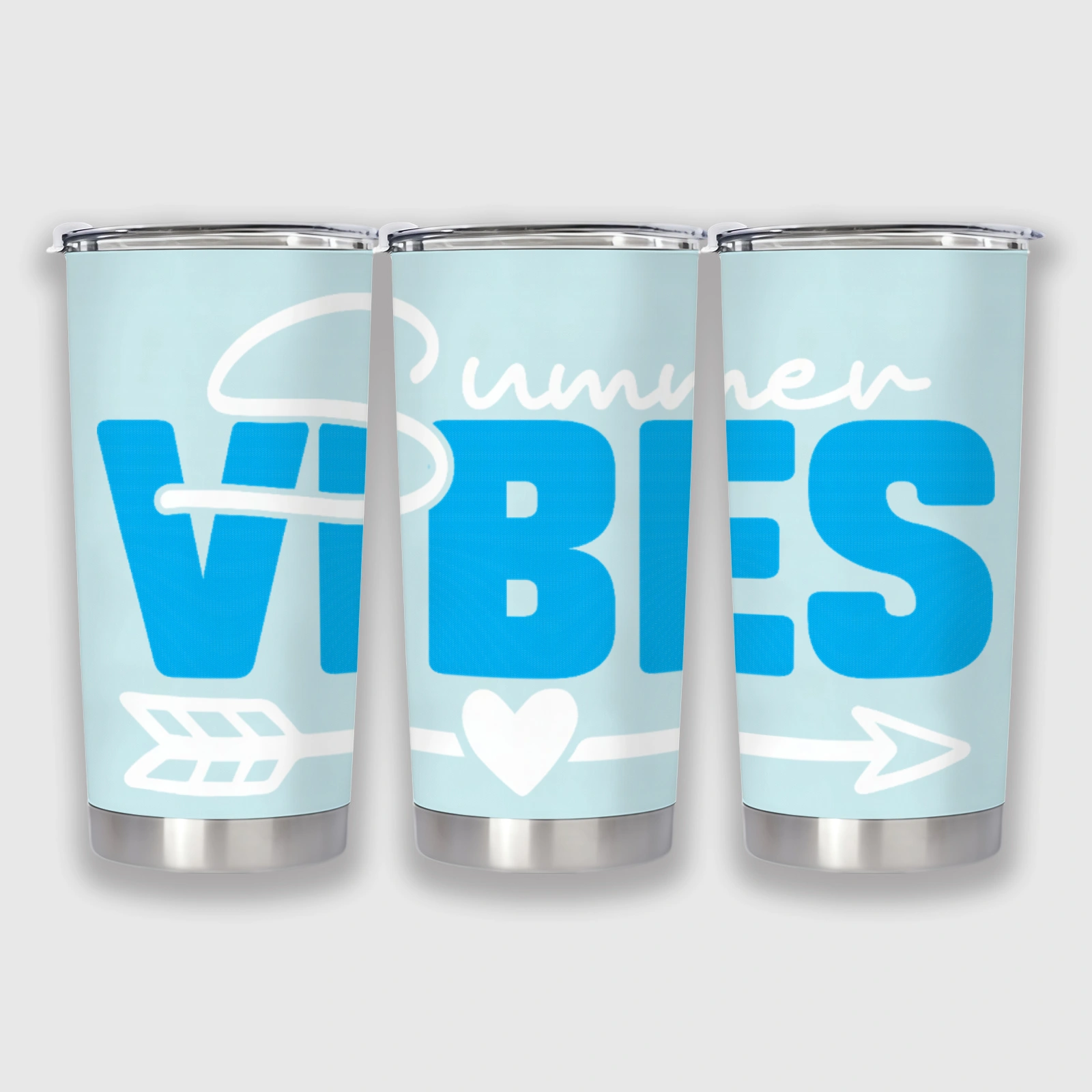 Summer Vibes Insulated Stainless Steel Tumbler for Beach Trips, Picnics & Gifting