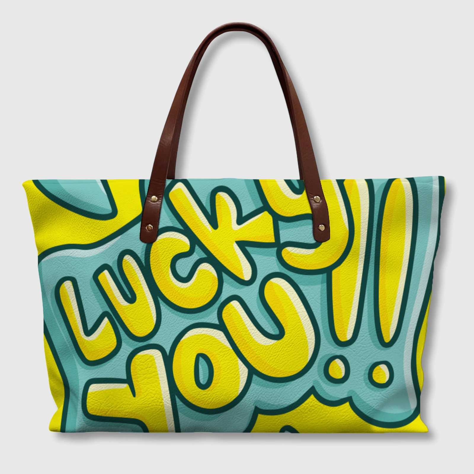 Custom UV-Printed PU Leather Tote Bag | Personalized Gift for Any Occasion