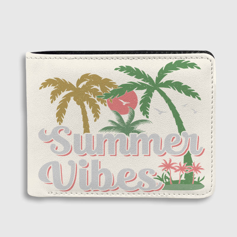 Summer Vibes Palm Tree Bifold Wallet for Beach Lovers