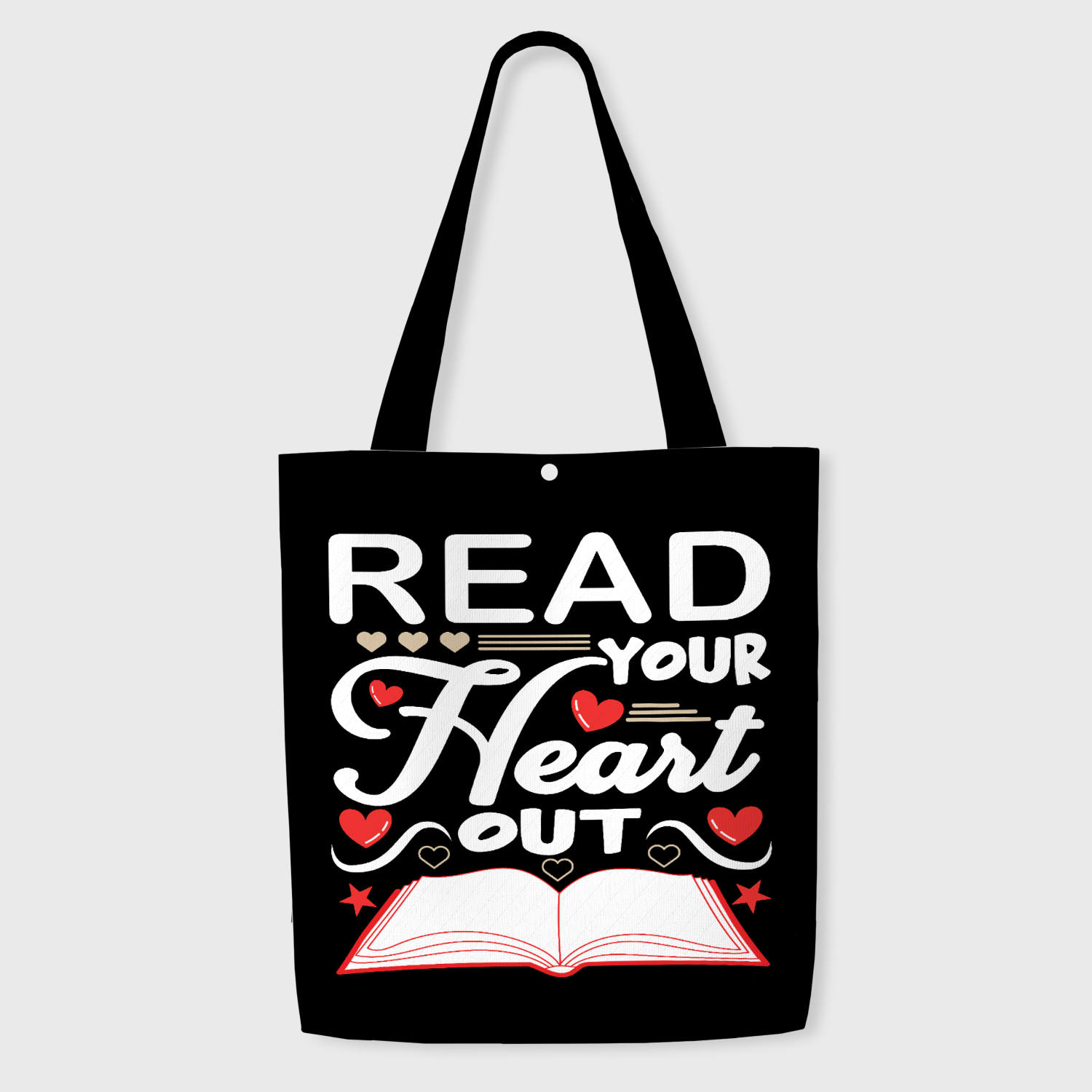 Read Your Heart Out Tote Bag for Book Lovers Teacher Gift
