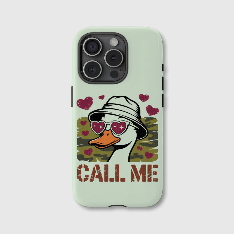 Funny Call Me Duck Phone Case for Her Valentine Gift