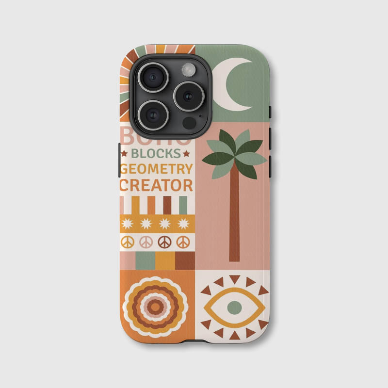 Boho Geometric Magnetic Phone Case Cute Trendy Gift for Birthday Holiday Use