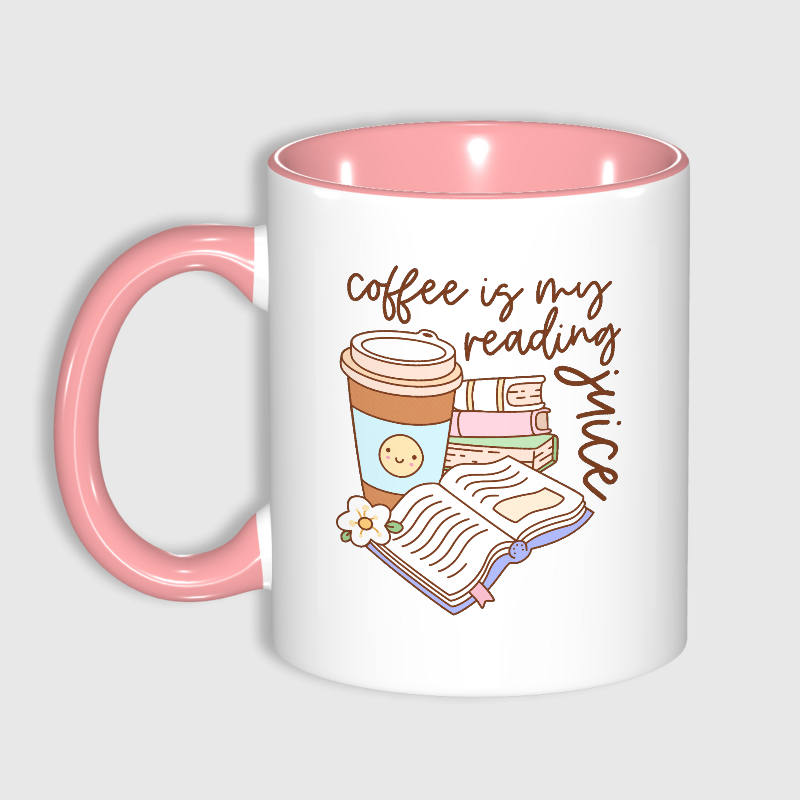 Funny Reading Quote 11oz Pink Mug for Readers Gift