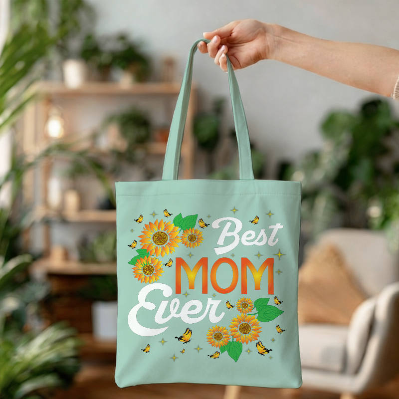 Sunflower Butterfly Tote Bag for Mom Mother's Day Gift