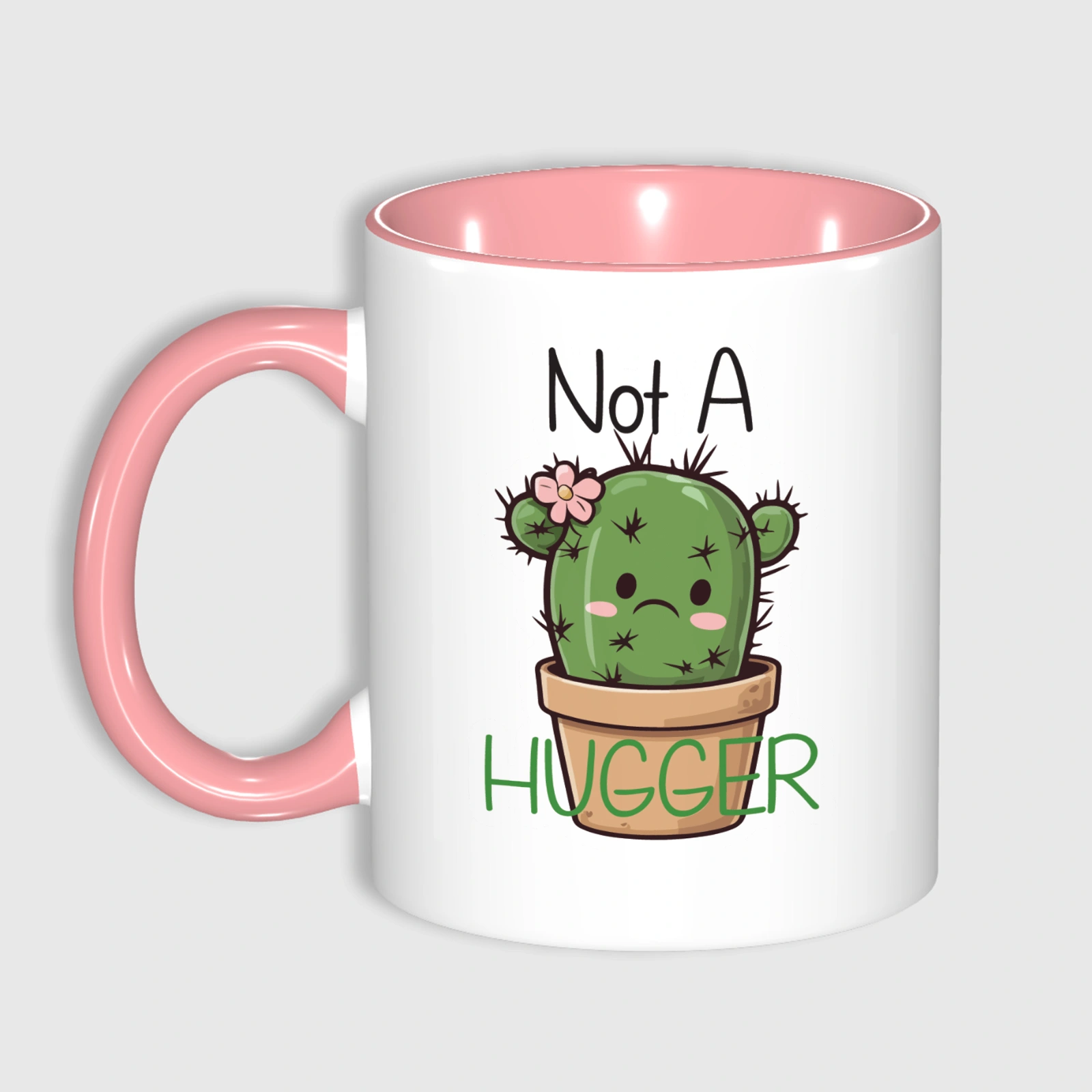 Funny Cactus 'Not A Hugger' Coffee Mug for Introvert Gifts