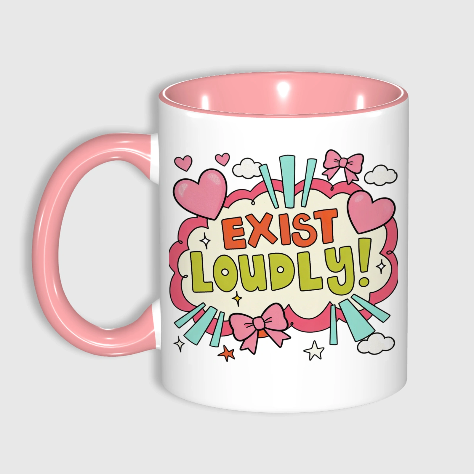 11oz Exist Loudly Retro Mug for Friend Gifts