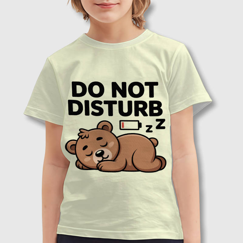 Funny Sleeping Bear Kids T-Shirt for Daily Wear Birthday Gift