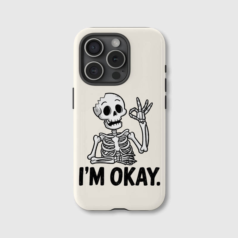 Funny Skeleton Magnetic Phone Case for Friends Halloween Gift