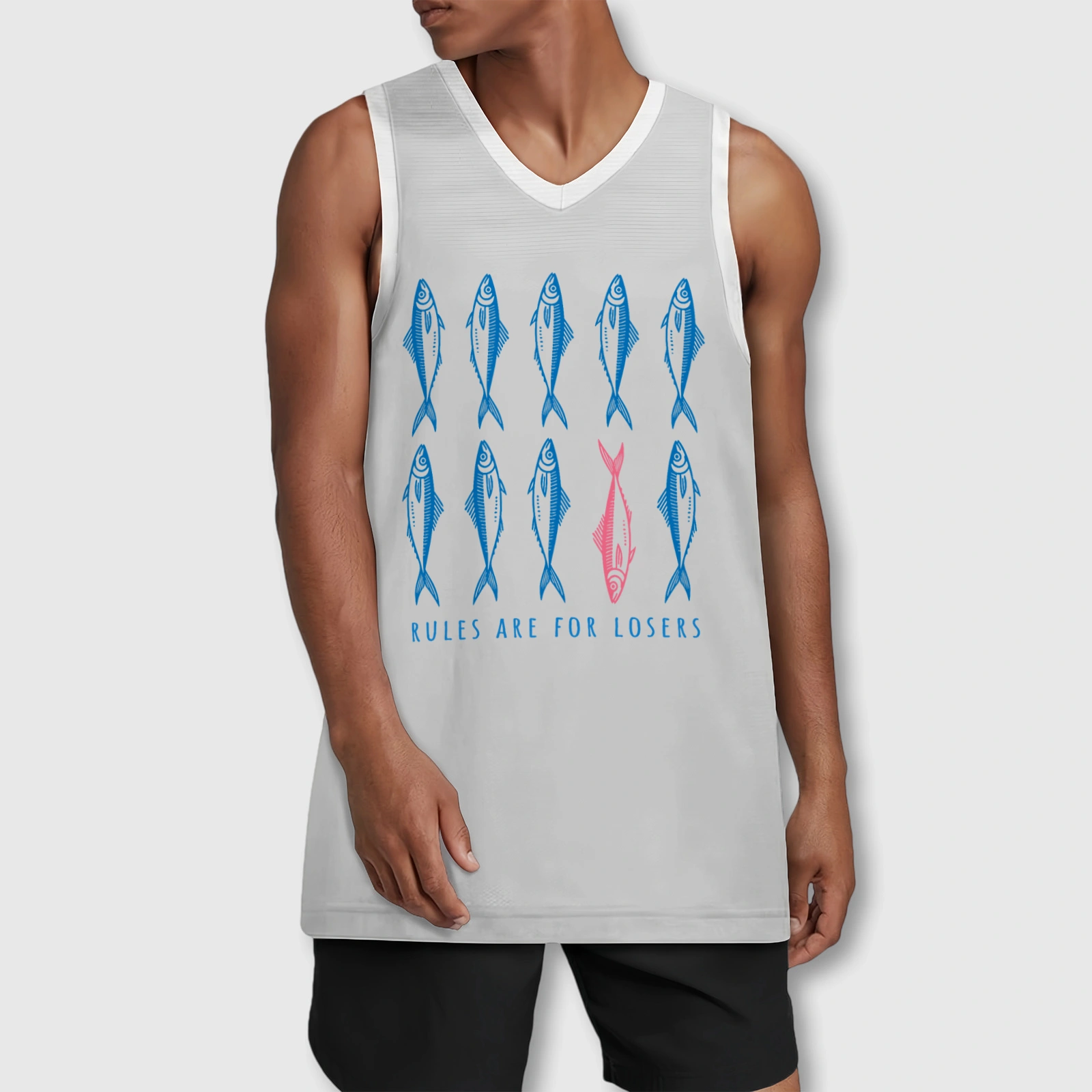 Funny Sardine Quote Basketball Jersey for Men Gift