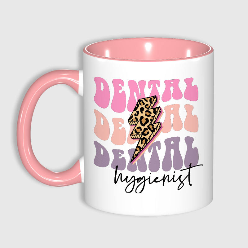 Leopard Print Dental Hygienist Mug for Graduation Gift