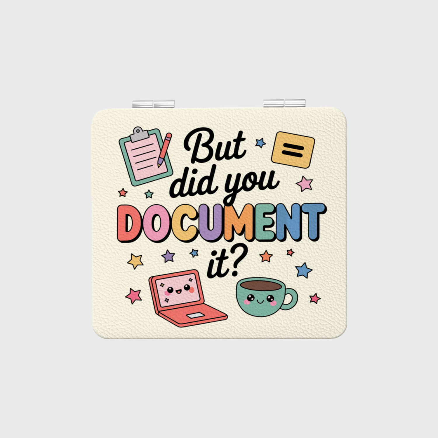 Funny Office Quote Pocket Mirror for Coworker Gift