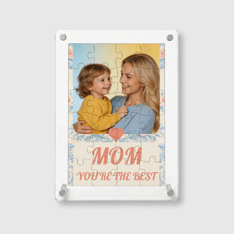 Custom Photo Acrylic Puzzle for Mom Mother's Day