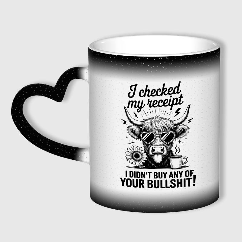 Sarcastic Cow Quote Color Changing Mug for Friend Birthday Gift
