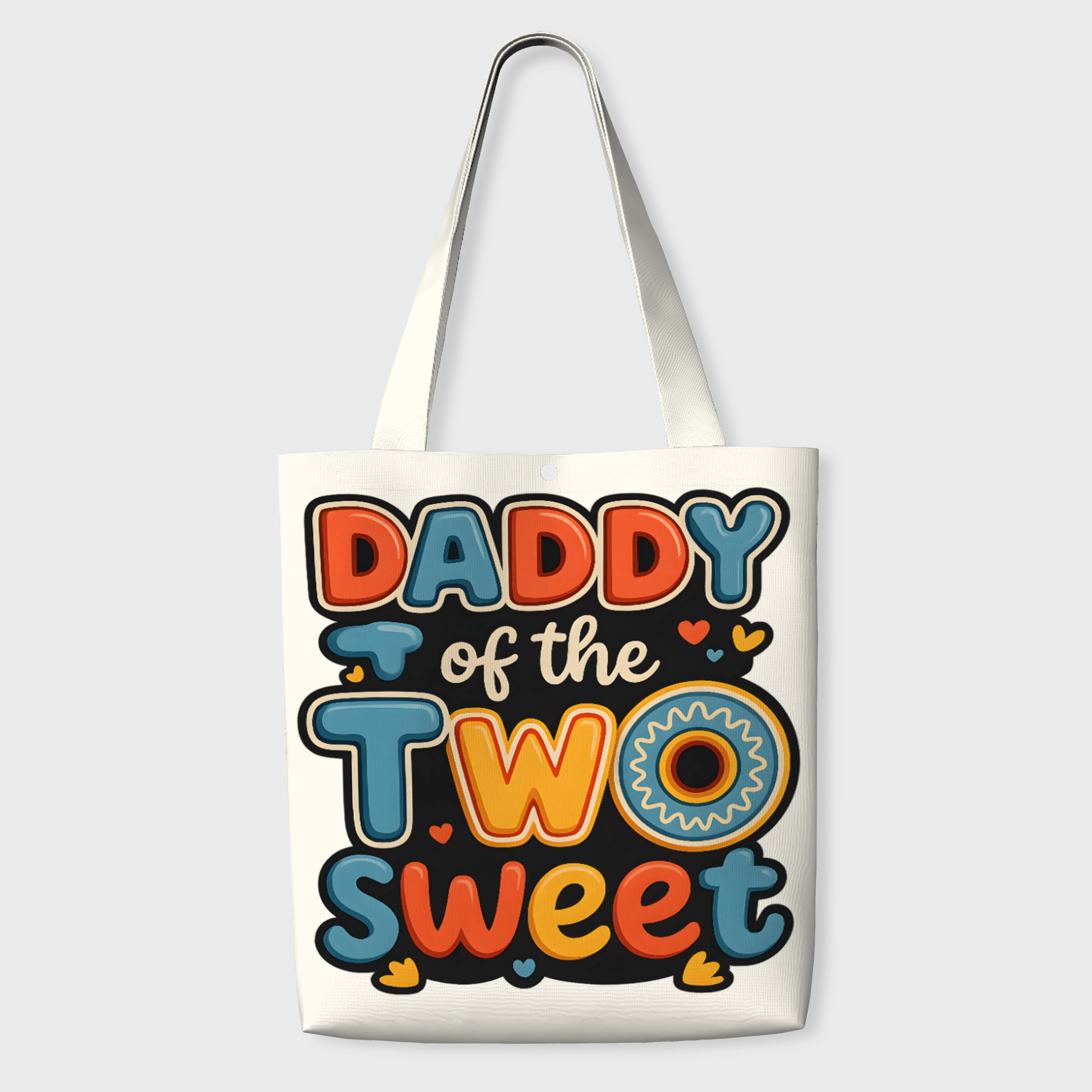 Daddy of Two Sweet Funny Tote Bag for Dads Father's Day Gift