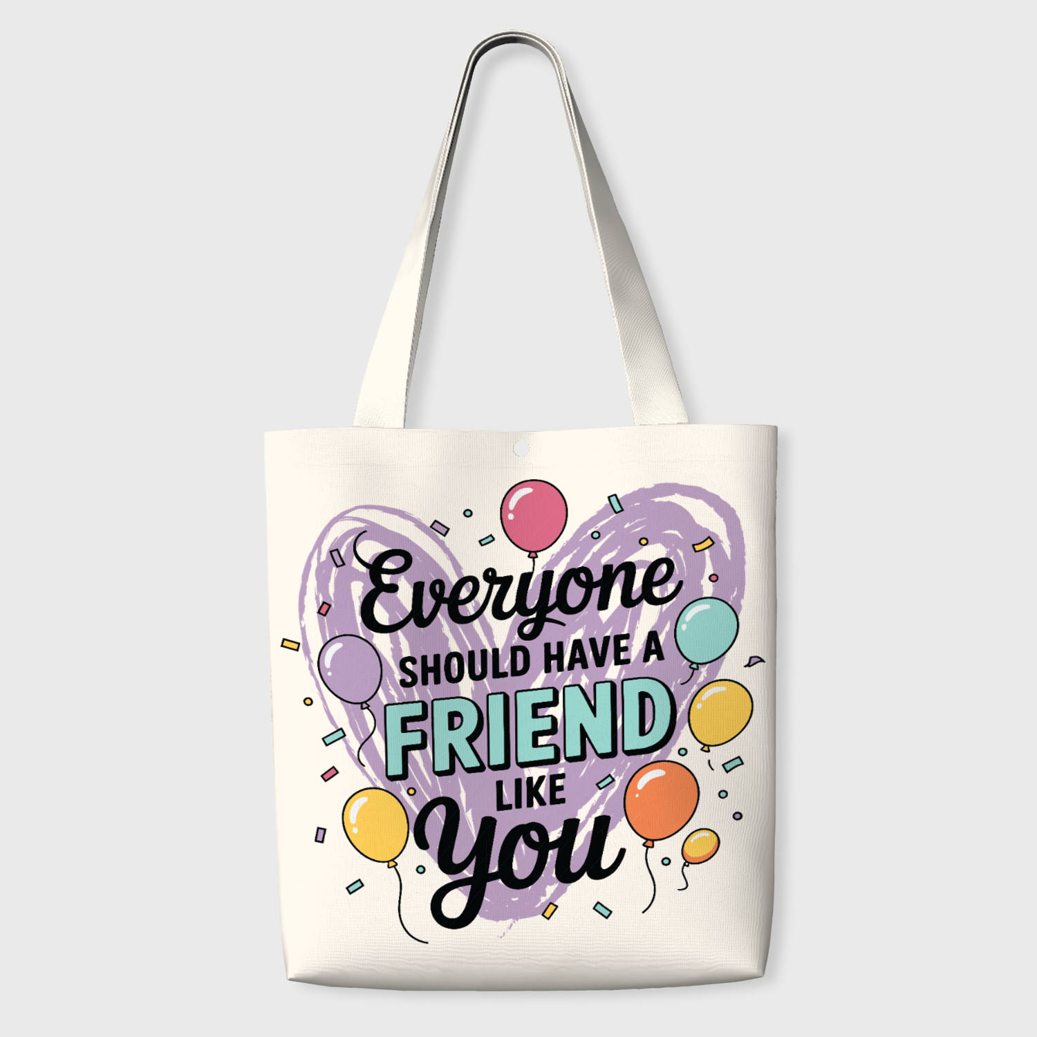 Friend Like You Quote Canvas Tote Bag for Friendship Gifts