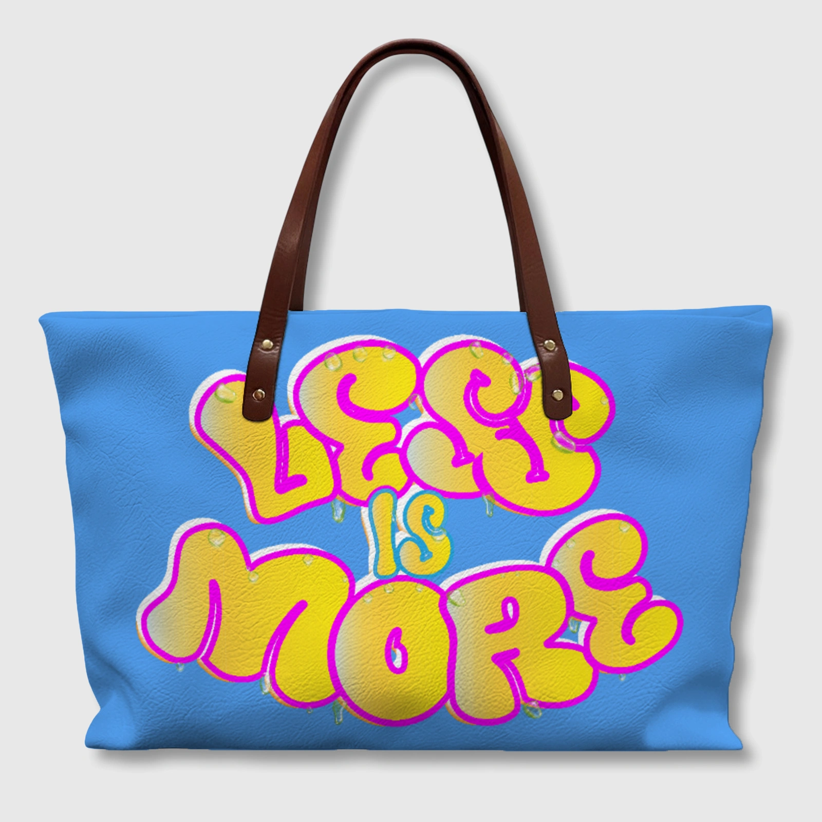 Less is More Graffiti Tote Bag for Women Daily Use