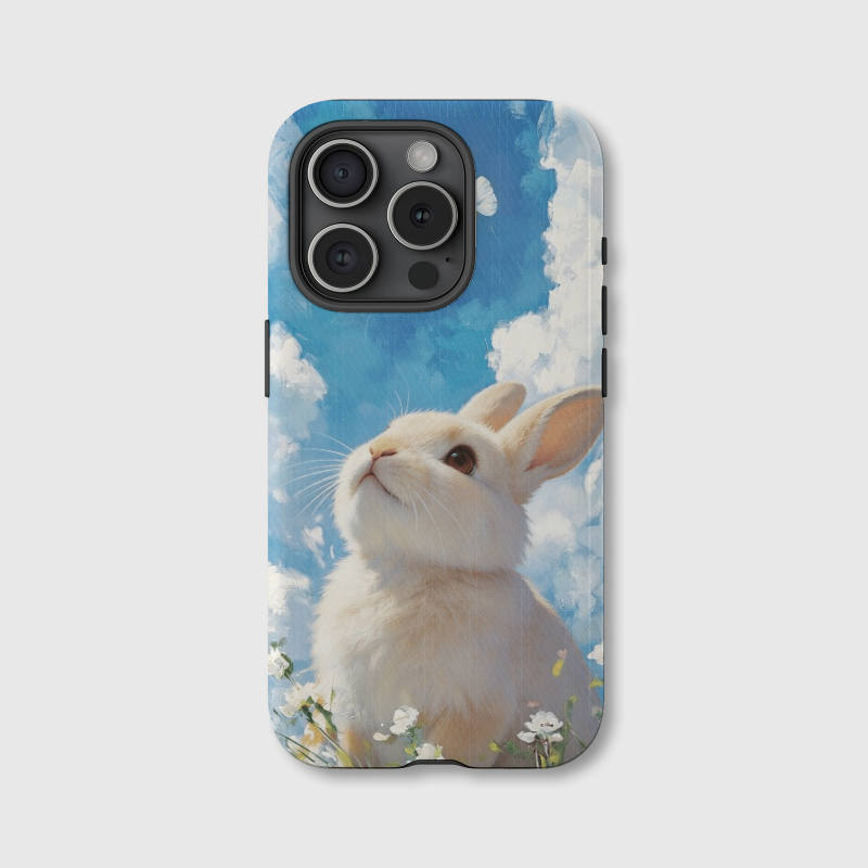 Cute Sky Bunny Magnetic Phone Case for Animal Lovers Birthday Holiday Gifting