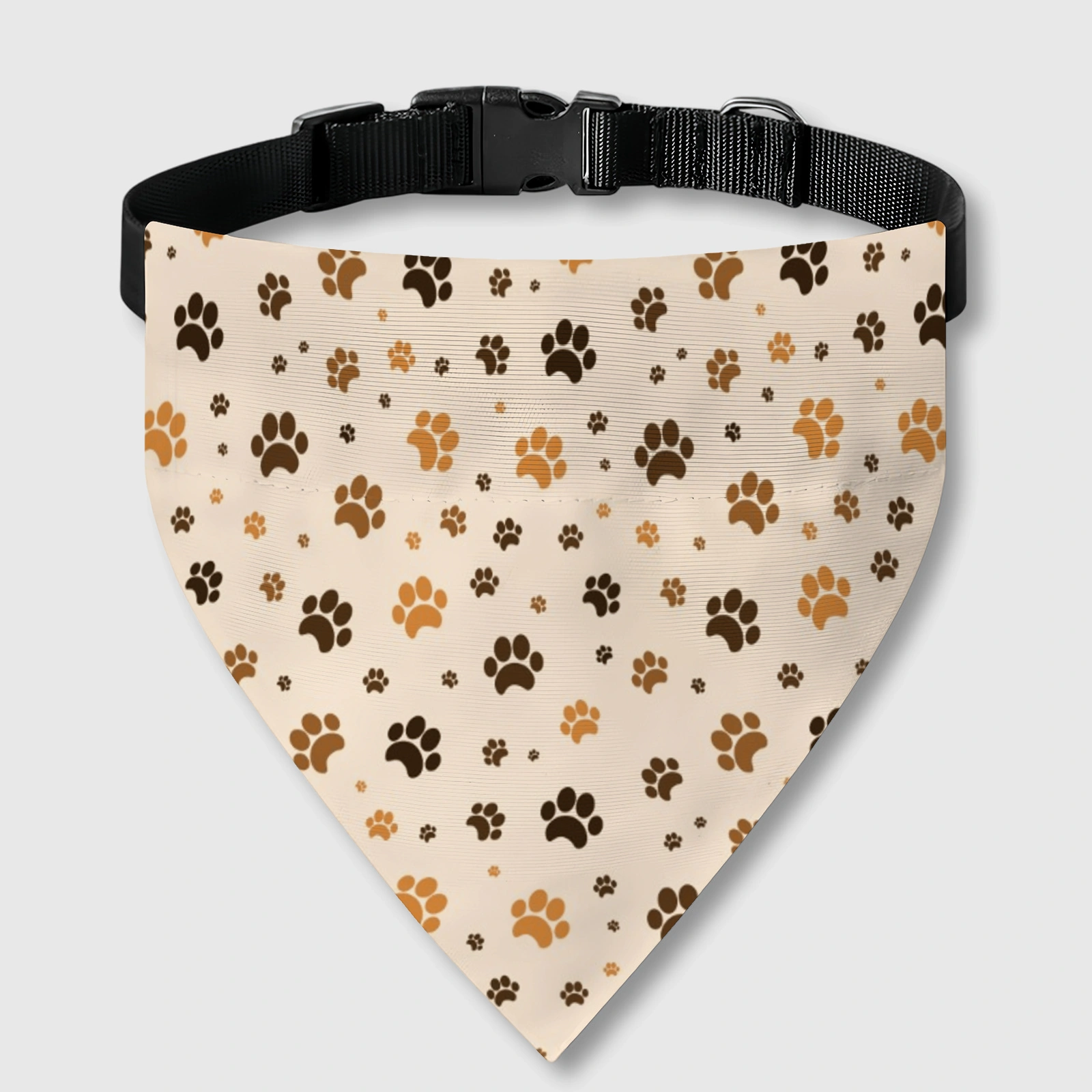 Paw Print Adjustable Pet Bandana for Dogs Cats Daily Use