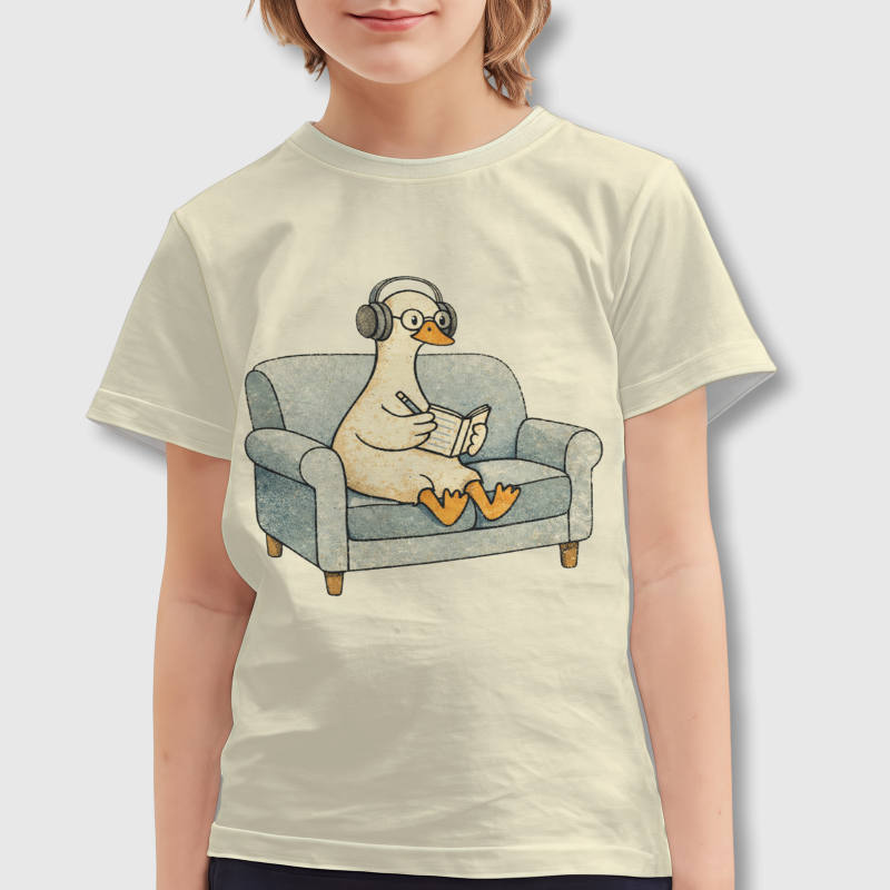 Cute Cartoon Duck Kids T-Shirt for Boys Girls Back to School