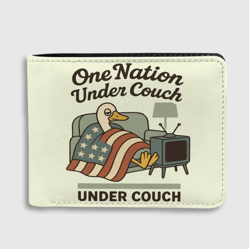 Funny Patriotic Duck Bifold Wallet for Men Daily Use