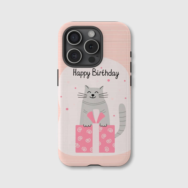 Happy Birthday Cat Magnetic Phone Case Cute Gift for Cat Lovers Birthday Occasions