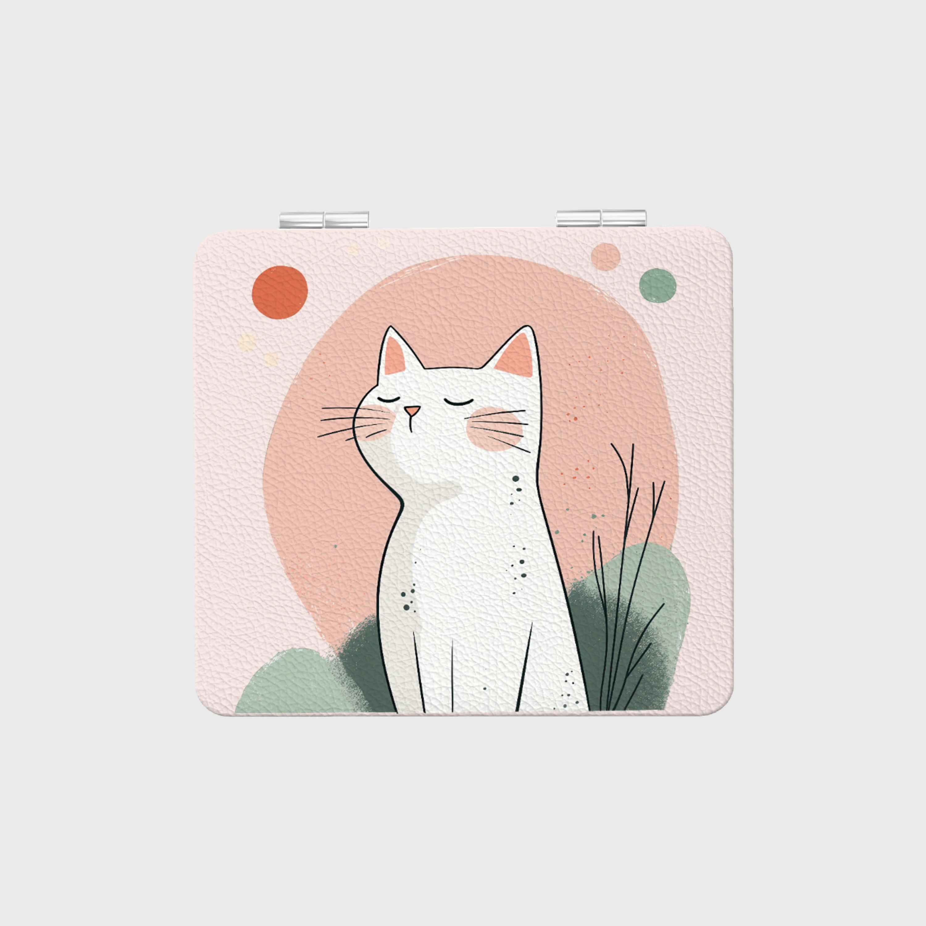Square Pocket Makeup Mirror | CCat Lover Gift for Women