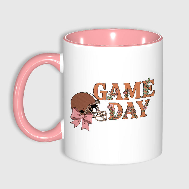 Floral Game Day 11oz Mug for Football Fans Gift