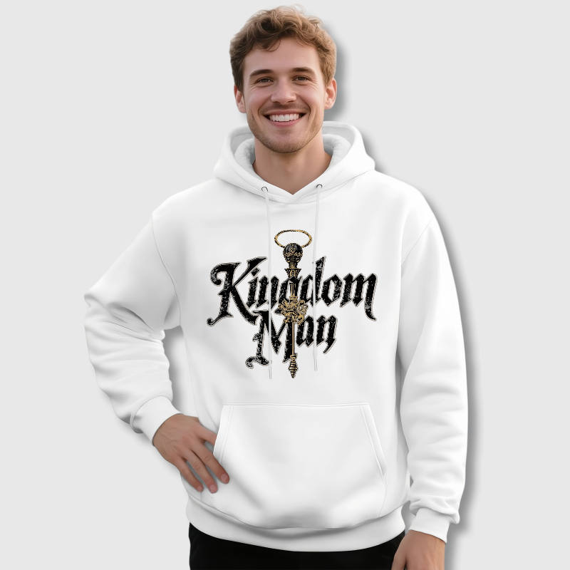 Kingdom Man Graphic Pullover Hoodie for Men Casual Wear