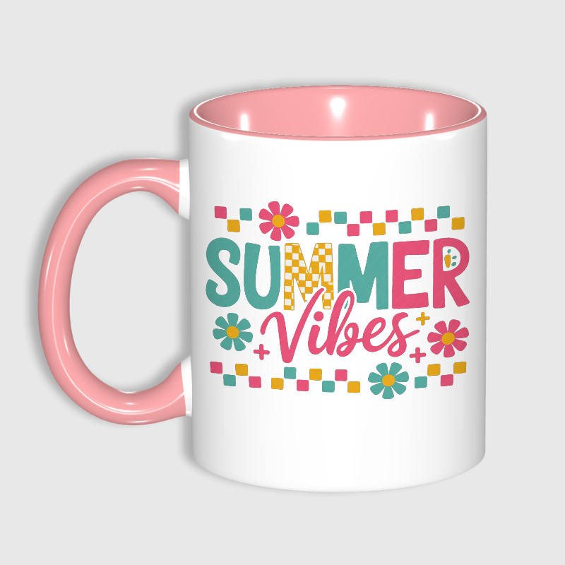 Summer Vibes Floral Coffee Mug for Summer Lovers Gift