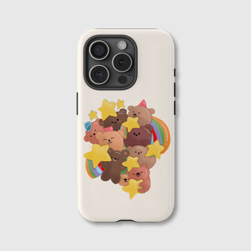Cute Bear Cluster Magnetic iPhone Case for Birthday Gifts & Fun Daily Use