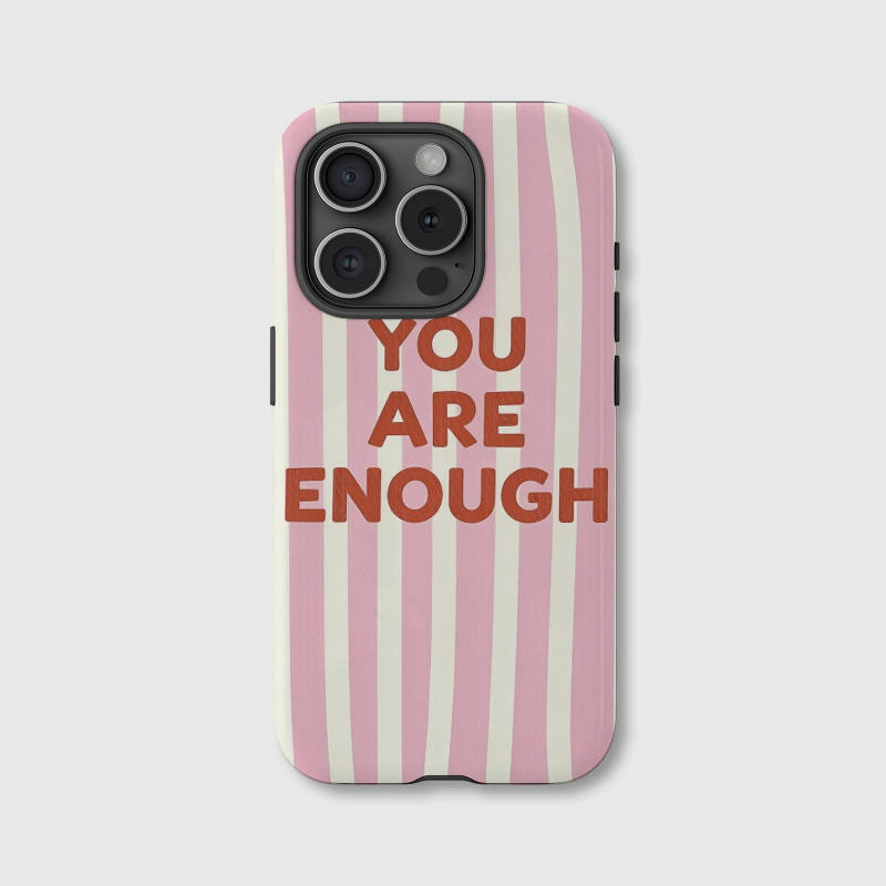 Uplifting You Are Enough Magnetic iPhone Case for Friend Birthday Self Care Gifts