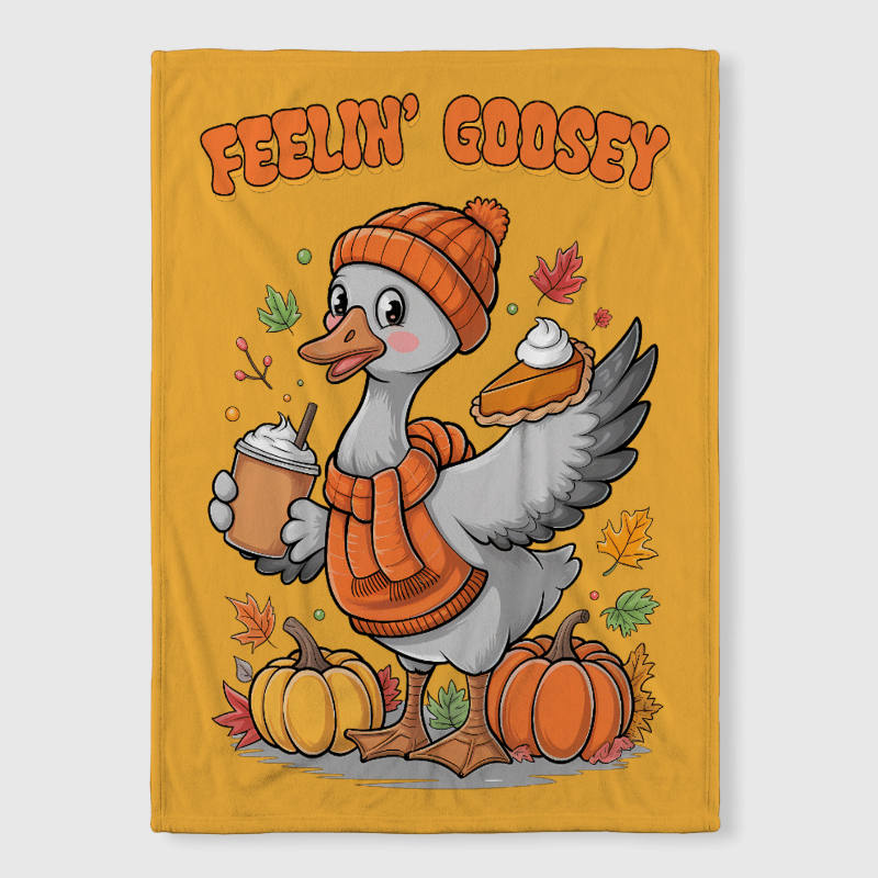 Funny Goose Fleece Blanket for Goose Lovers Gift