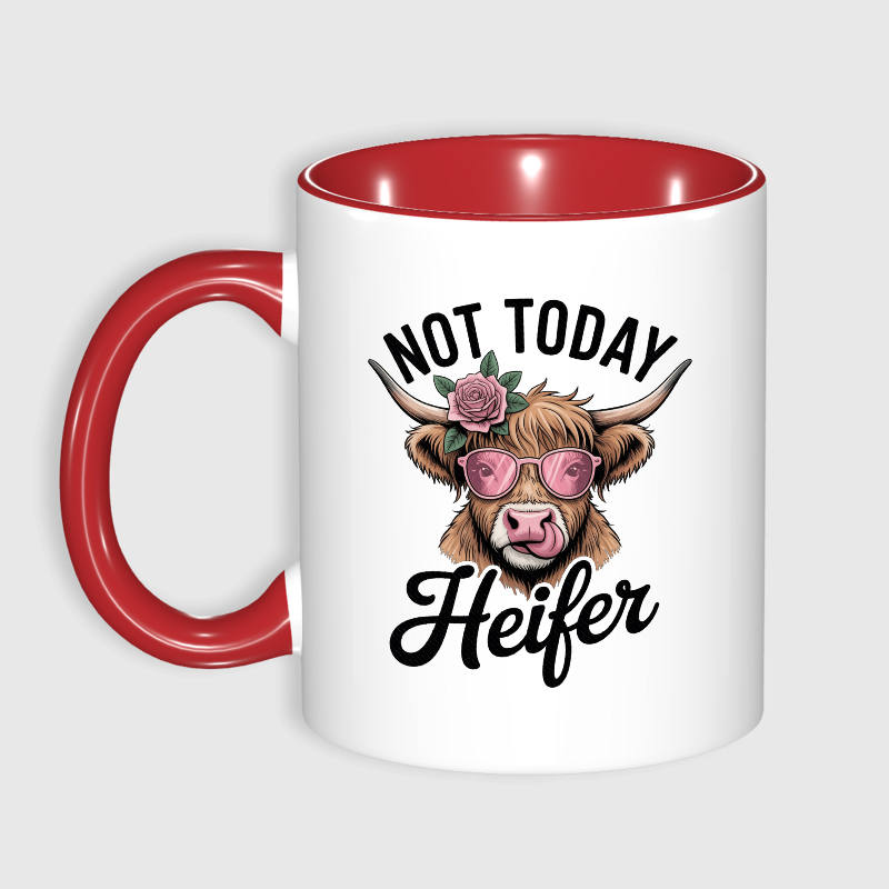 Funny Not Today Heifer Cow Mug for Cow Lovers Birthday Gift