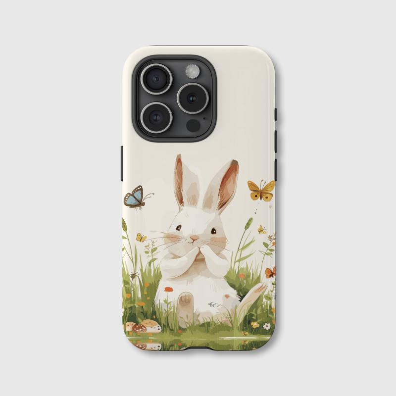 Cute Bunny Magnetic iPhone Case for Women, Ideal Birthday Spring Gift for Animal Lovers