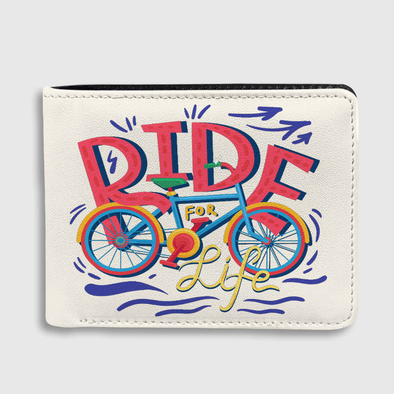 Ride for Life Bicycle Wallet for Cyclists Birthday Gift