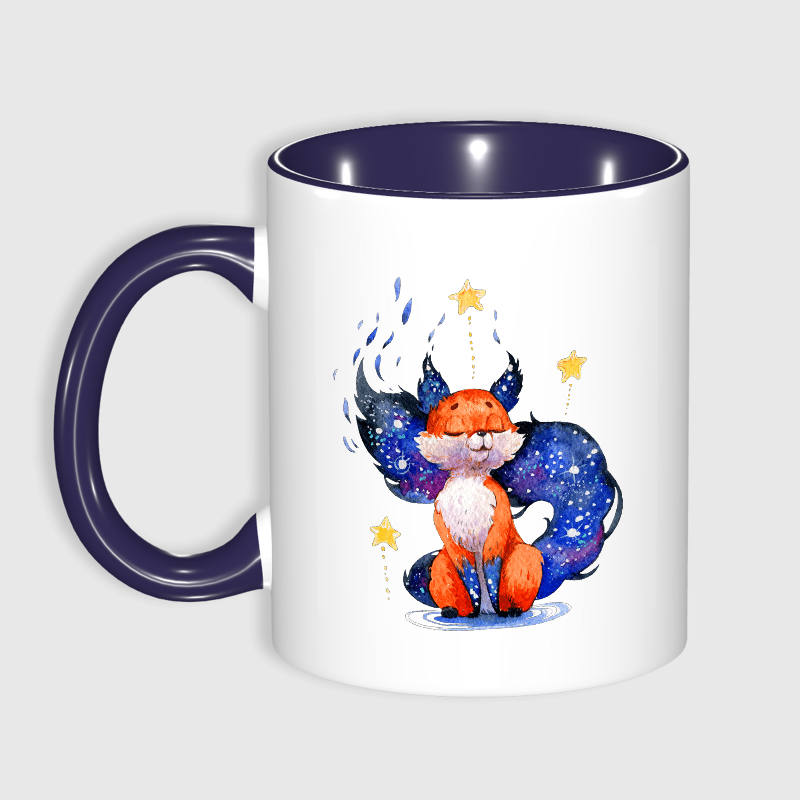 Galaxy Fox Coffee Mug for Pet Lovers Birthday Gift