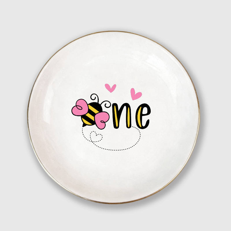 Cute Bee Mine Ceramic Trinket Dish for Her Valentine's Gift