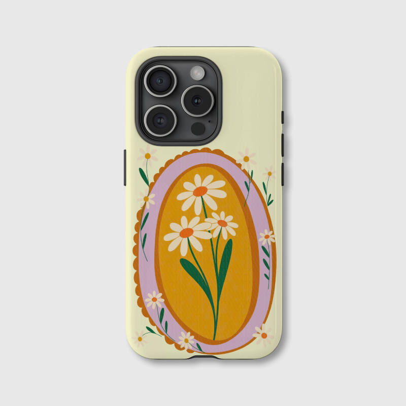 Retro Daisy Print Magnetic Phone Case Cute Gift for Women Birthday & Gifting Occasions