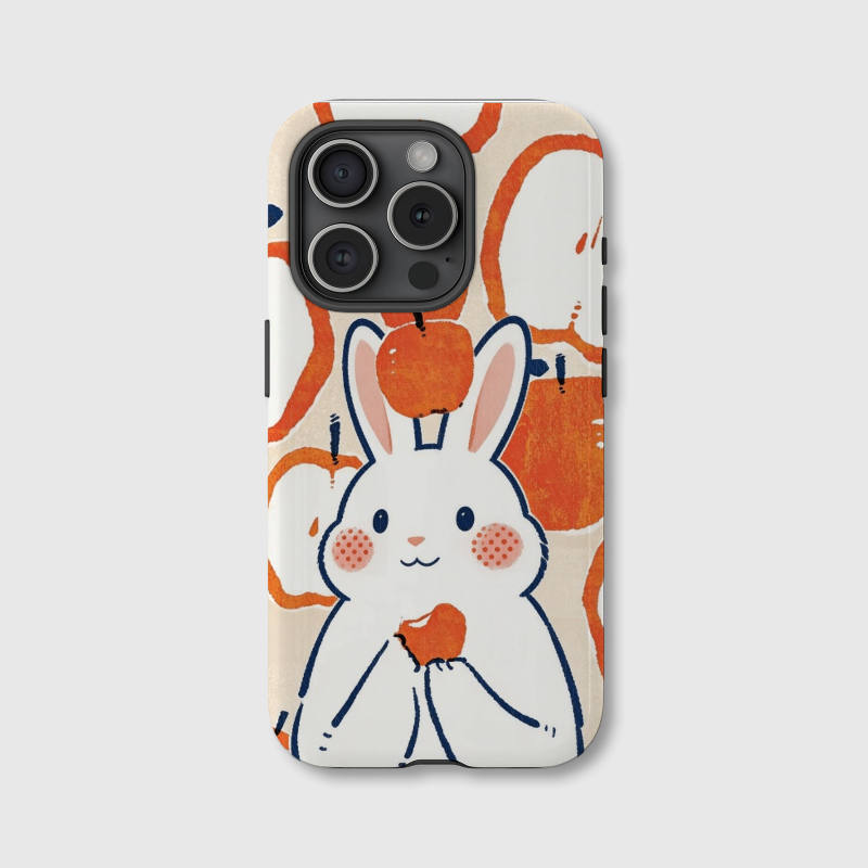 Cute Rabbit Print Magnetic iPhone Case for Birthday Holiday Gifts for Women Teens