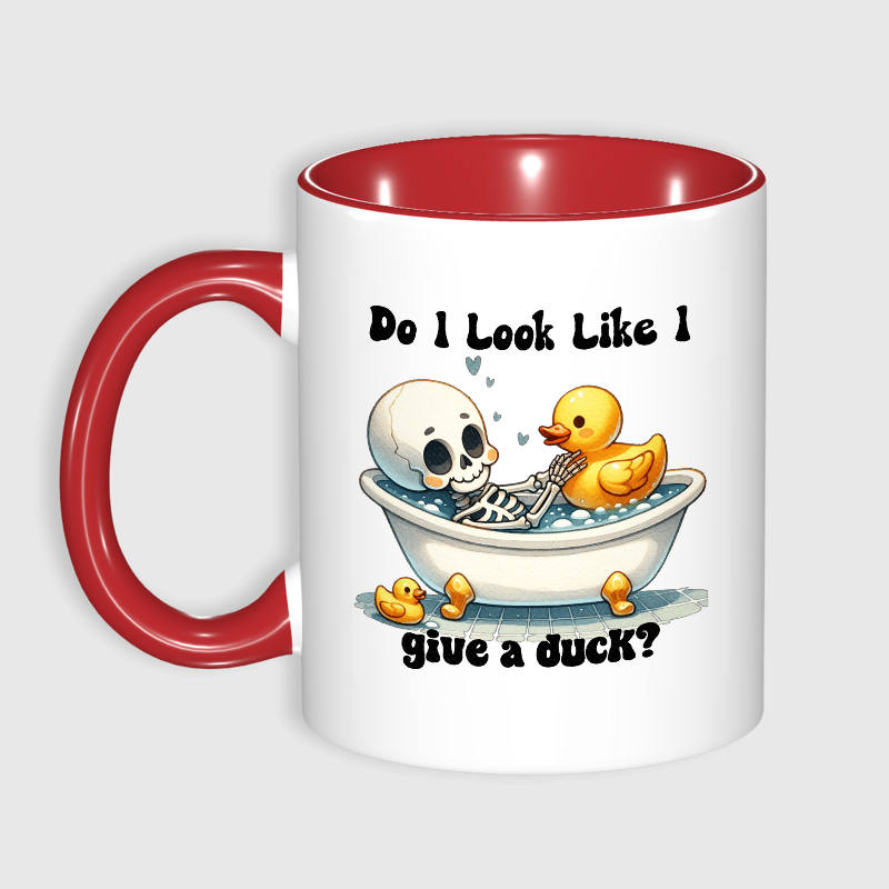 Funny Skeleton Duck Pun Mug for Sarcasm Lovers Gift