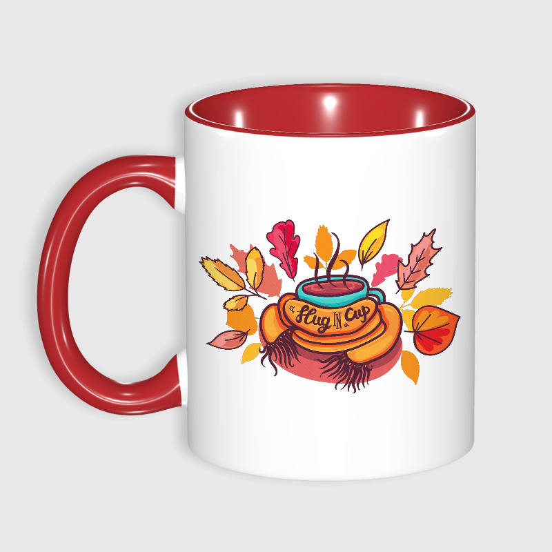 Fall Leaves Hug in Cup Mug for Fall Lovers Thanksgiving Gift