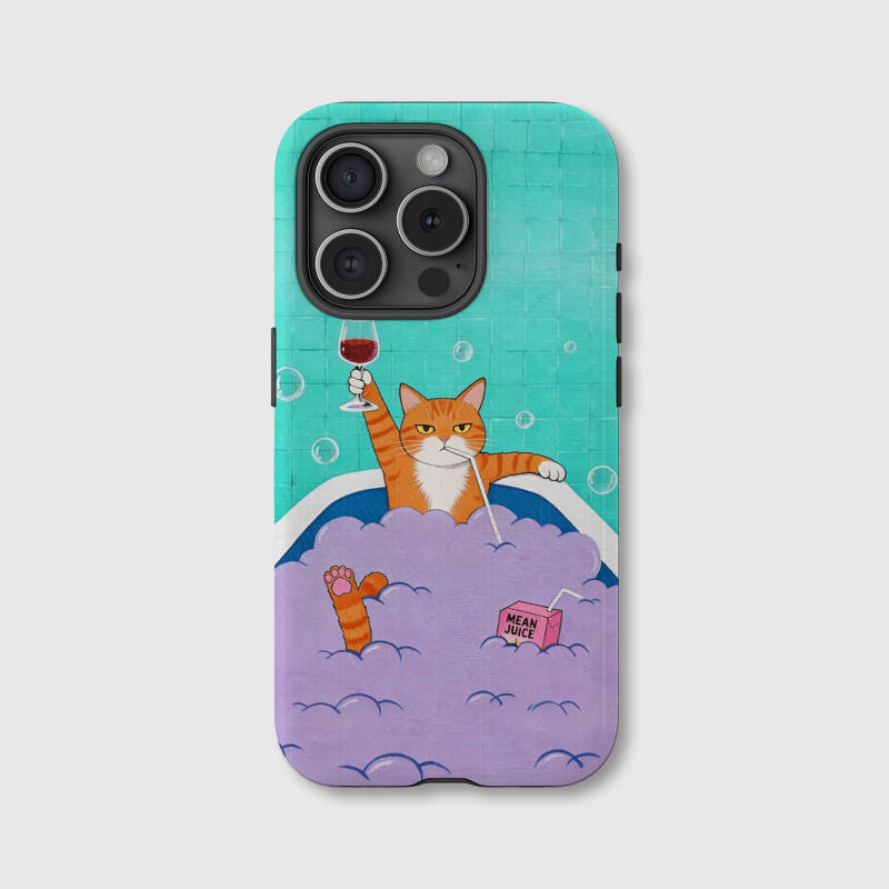 Funny Sassy Orange Cat Magnetic iPhone Case for Cat Lovers Birthday Holiday Gifts