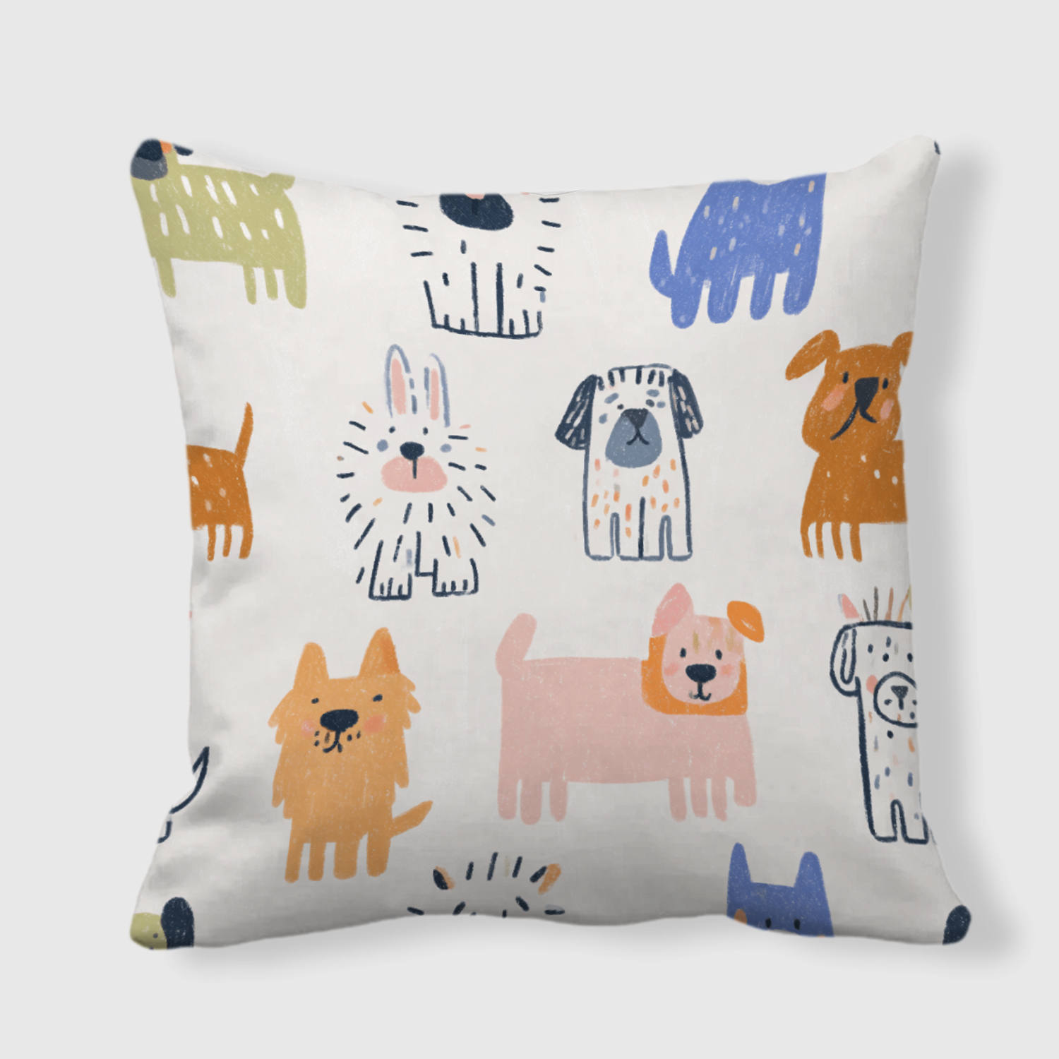 Cute Cartoon Dog Rabbit Throw Pillow for Pet Lovers