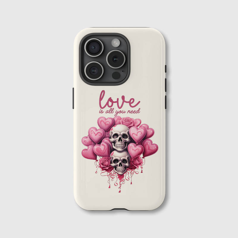 Gothic Skull Heart Magnetic Phone Case for Her Valentine Gift