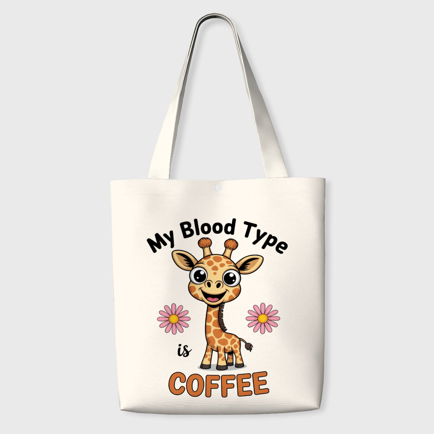 Funny Giraffe Coffee Quote Tote Bag for Coffee Lovers Daily Use