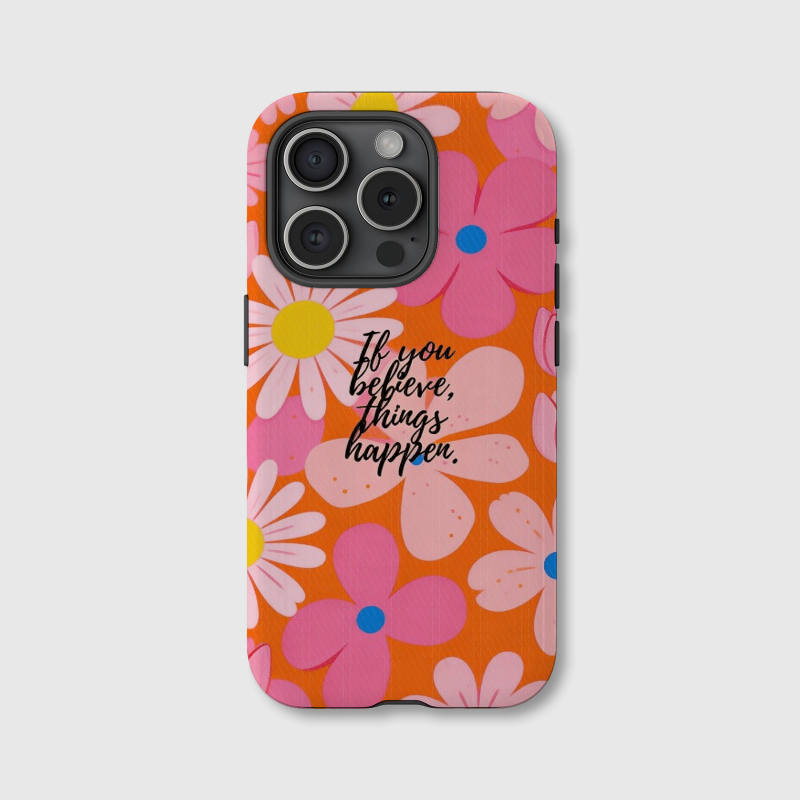 Personalized Floral Magnetic Phone Case | Custom Inspirational Gift for Flower Lovers
