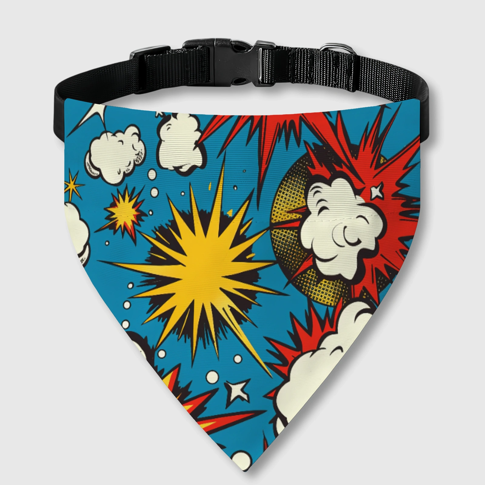 Retro Comic Explosion Pet Bandana Collar for Dogs Cats Gifts