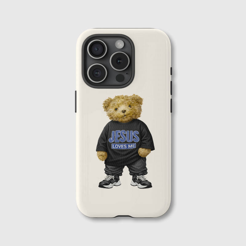 Jesus Loves Me Teddy Bear Magnetic iPhone Case for Christian Gifts & Daily Use