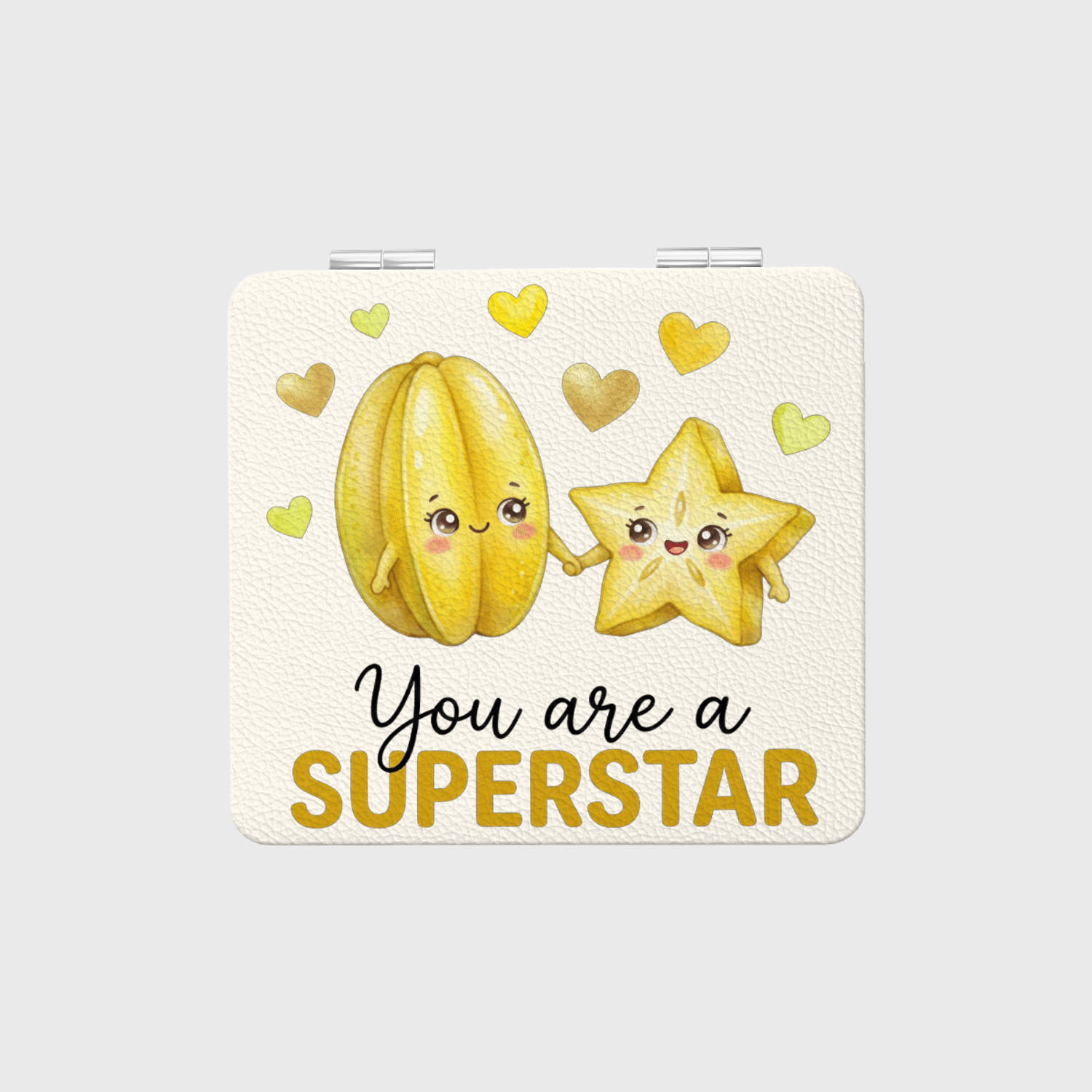 Cute Starfruit Superstar Pocket Mirror for Friendship Gift